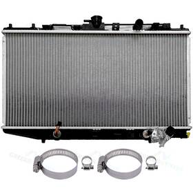 Cheermotiveup 11852983 Radiator With Universal Oil Hose Clamps Kit For 1988-1991 Honda Civic Crx