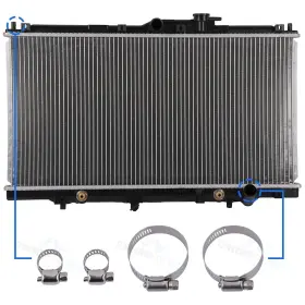 11853001 Cheermotiveup Radiator With Universal Oil Hose Clamps Kit For Acura Cl Honda Accord Prelude 11853001 Cheermotiveup Radiator With Universal Oil Hose Clamps Kit For Acura Cl Honda Accord Prelude