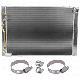 Cheermotiveup 11853012 Aluminum Radiator With Universal Oil Hose Clamps Kit For 2004-2006 Toyota Sienna