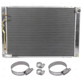 11853012 Cheermotiveup Aluminum Radiator With Universal Oil Hose Clamps Kit For 2004-2006 Toyota Sienna