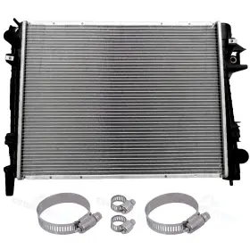 11853031 Cheermotiveup Radiator With Oil Hose Clamps Kit For 2002-2004 Dodge Ram 1500 2003 2500 3500