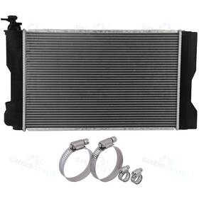 Cheermotiveup 11853046 Radiator With Universal Oil Hose Clamps Kit For 2009-2014 Toyota Corolla Matrix