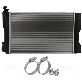 11853046 Cheermotiveup Radiator With Universal Oil Hose Clamps Kit For 2009-2014 Toyota Corolla Matrix