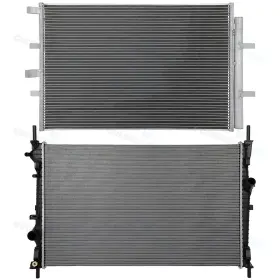 11853144 Cheermotiveup Aluminum Radiator And A/c Condenser Cooling Kit For 2015-2019 Ford Transit-150