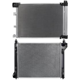 Choiceshare 11521851 For 2013-2018 Nissan Sentra Aluminum Radiator And Ac Condenser Assembly