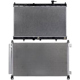 Choiceshare 11521852 For Nissan Rogue 2014-2019 Aluminum Radiator And Ac Condenser Assembly