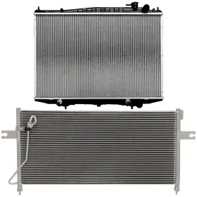 13296672 Choiceshare For 1998-2002 Nissan Frontier Aluminum Radiator And A/c Condenser Assembly Set