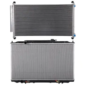13296680 Choiceshare For 2005-2010 Honda Odyssey Aluminum Radiator And A/c Condenser Assembly Set