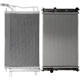 13296730 Choiceshare For 2006-2009 Ford Fusion Mercury Milan Aluminum Radiator And A/c Condenser Set