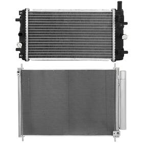 Choiceshare 13296778 For 2014 2015 2017 Honda Accord 2.0l Aluminum Radiator And A/c Condenser Set