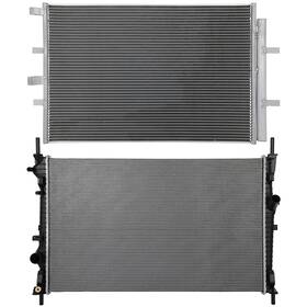 Choiceshare 13296788 For 2015-2019 Ford Transit 150 250 Aluminum Radiator And A/c Condenser Set