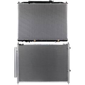 Choiceshare 13296815 For 2009-2014 Honda Ridgeline Aluminum Radiator And A/c Condenser Assembly Set