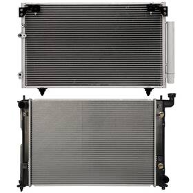 Choiceshare 13296829 For 2005-2010 Scion Tc Aluminum Radiator And A/c Condenser Assembly Set
