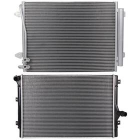 Choiceshare 13296868 For 2006-2007 2008 Volkswagen Passat Aluminum Radiator And A/c Condenser Set