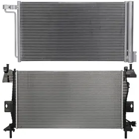 13296889 Choiceshare For 2015-2018 Ford Focus Aluminum Radiator And A/c Condenser Assembly Set