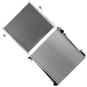 Choiceshare 13296897 For 2002-2003 Ford Explorer Aluminum Radiator And A/c Condenser Assembly Set