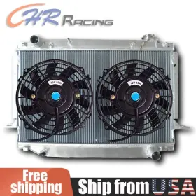 1fz-fe Chr Racing 624339326404 Aluminum Radiator And Dual Fans For Lexus Lx450 4.5l I6 Manual 1996-1997