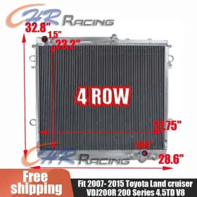 Zdvxfdb5459898 Chr Racing Aluminum Radiator For 2007- 2015 Toyota Land Cruiser Vdj200r 200 Series 4.5td V8