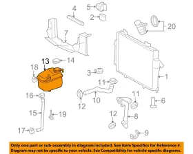 5101601aa Chrysler Oem 04-08 Crossfire Radiator Components-reservoir Tank