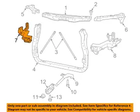 68227826aa Chrysler Oem 14-23 Durango Radiator Support-support Bracket