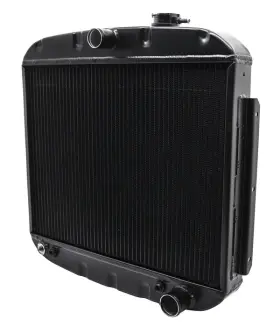 Hz-5557-8-pbk Cobra-tek 2 Row Black Aluminum Radiator Direct Replacement For 55-1957 Chevy V8 Cars Swp