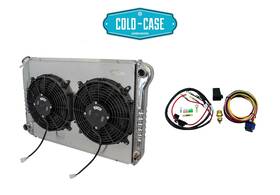 Cold Case Lmm570-1k 1987-1993 Mustang 5.0 V8 Aluminum Radiator Dual 12 Inch Fans Wiring Harness Switch