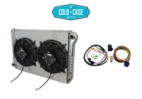 Lmm570-1k Cold Case 1987-1993 Mustang 5.0 V8 Aluminum Radiator Dual 12 Inch Fans Wiring Harness Switch