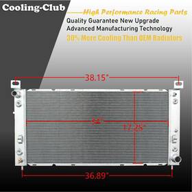Cooling-club 705429457502 Fit 99-13 Chevy Silverado Tahoe Gmc Yukon Hummer H2 3 Row Aluminum Radiator V8