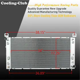 2370 Cooling-club 705429457502 Fit 99-13 Chevy Silverado Tahoe Gmc Yukon Hummer H2 3 Row Aluminum Radiator V8