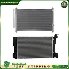 Coolingautoparts Cool818336part Aluminium Radiator And A/c Condenser Cooling Kit For 2009 10-2016 Toyota Corolla