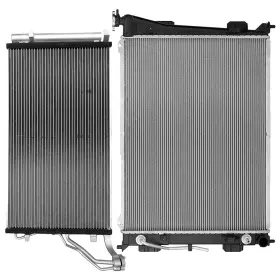 Cool818340part Coolingautoparts Aluminium Radiator And A/c Condenser Cooling Kit For 2012-2014 Hyundai Sonata 2.4l