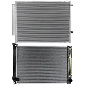 Cool837888part Coolingautoparts Aluminium Radiator And A/c Condenser Cooling Kit For 2007-2010 Toyota Sienna