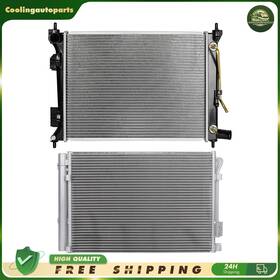 Coolingautoparts Cool837890part Aluminium Radiator And A/c Condenser Kit For 2012-2013 Hyundai Accent Kia Rio
