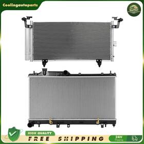 Coolingautoparts Cool848054part Aluminium Radiator And A/c Condenser Cooling Kit For 2010-14 Subaru Legacy Outback
