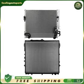 Coolingautoparts Cool848094part Aluminium Radiator And A/c Condenser Cooling Kit For 2010 2011-2018 Toyota Tundra