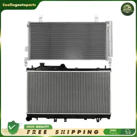 Cool848163part Coolingautoparts Aluminium Radiator And A/c Condenser Cooling Kit For 2002 2003-2006 Toyota Camry