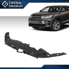 Crossdesign 29993cd Fit For 2014-2018 Toyota Highlander Radiator Support Cover Black