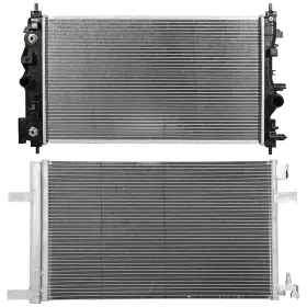 12173131 Csdex Aluminum Radiator And Ac Condenser Cooling Kit For 2011-2015 Chevrolet Cruze