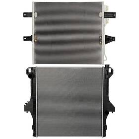 Csdex 12176145 Aluminum Radiator And Ac Condenser Cooling Kit For 2003-2007 Dodge Ram 3500 5.9l
