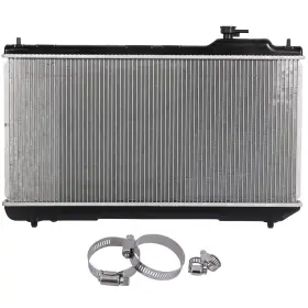 12205937 Csdex Radiator With Universal Oil Hose Clamps Kit For 1998-2000 Toyota Rav4 2.0l L4