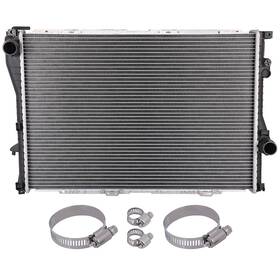 Csdex 12205950 Radiator With Universal Oil Hose Clamps Kit For 1999-2000 Bmw 528i