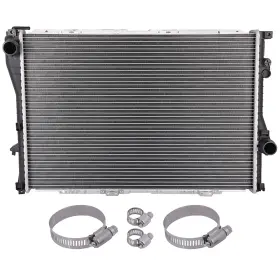 12205950 Csdex Radiator With Universal Oil Hose Clamps Kit For 1999-2000 Bmw 528i
