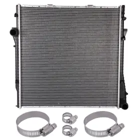 12215492 Csdex Radiator With Universal Oil Hose Clamps Kit For 2000-2006 Bmw X5 3.0l And 4.4l