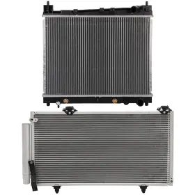 12522921 Csdex Aluminum Radiator And Ac Condenser Cooling Kit For 2005-2006 Scion Xa 1.5l 1497cc