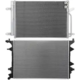 12861927 Csdex Aluminum Radiator And Ac Condenser Cooling Kit For 2016 Volkswagen Jetta 1.4l L4