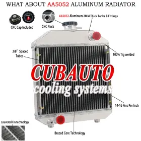 124460-44501 Cubauto 2-row Core Aluminum Radiator For Yanmar Ym240 Ym2000 Ym1700 2210 #124460-44501