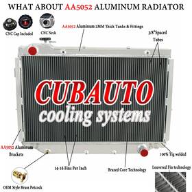 Cubauto 1640066040 4-row Radiator Fits 1993-1997 Toyota Land Cruiser 80 Series 4.2 Td Hdj80 Hzj80