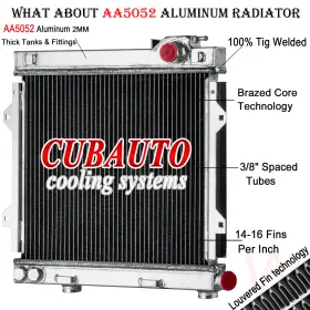 17111468084 Cubauto 2-row Full Aluminum Radiator For 1988-1991 Bmw E30 3-series M3 L4 2.3l Gas Mt
