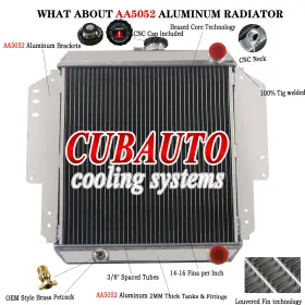 17700-sz050 Cubauto 2 Row Aluminum Radiator For 1981-1996 Suzuki Sierra Sj410 Mt 1982 1985 1986