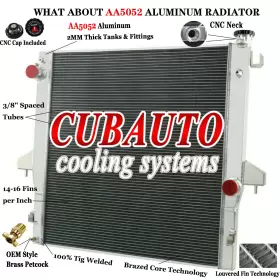 2711 Cubauto 3 Row Aluminum Radiator For 2003-2009 2006 Dodge Ram 2500 3500 5.9l 6.7 Cummins